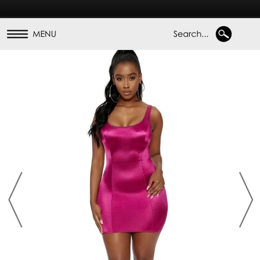 Purple Satin Mini Dress